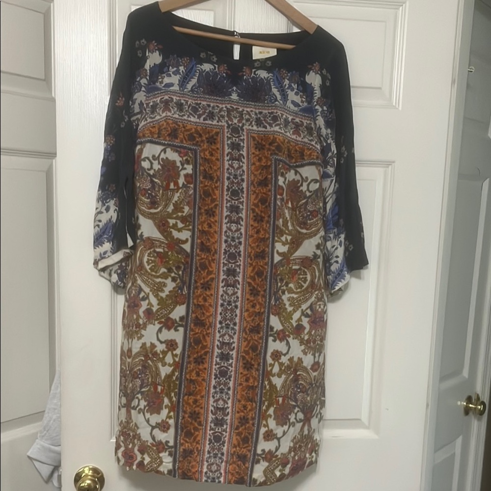Anthropologie Dress Maeve Paisley Flower Dress Size 6